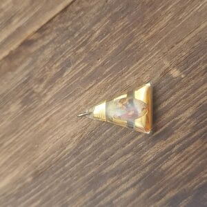 Rosary amber enamel charm pendant religious jewelry